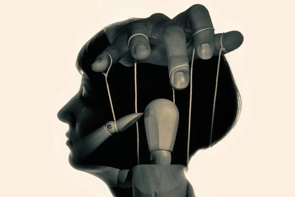 Puppet being controlled inside a persons mind